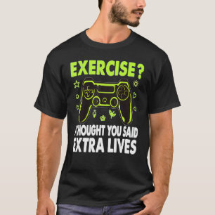 Extra Lives Video Game Controller Gamer Boys T-Shirt