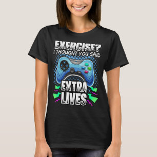 Extra Lives Video Game Controller Retro Gamer Boys T-Shirt