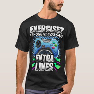 Extra Lives Video Game Controller Retro Gamer Boys T-Shirt