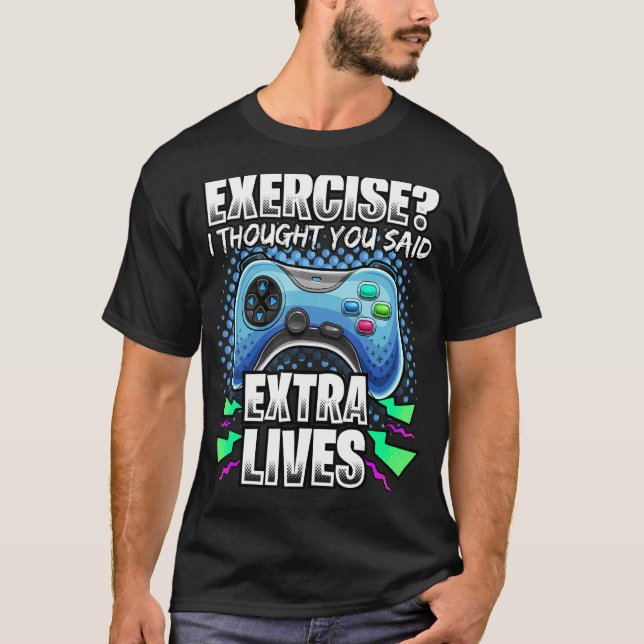 Extra Lives Video Game Controller Retro Gamer Boys T-Shirt (Front)