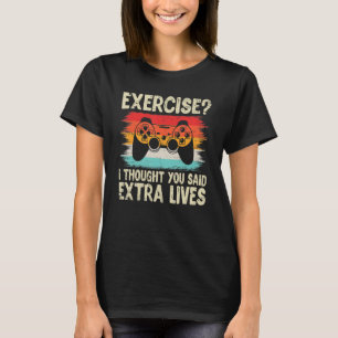 Extra Lives Video Game Controller Vintage Gamer Bo T-Shirt