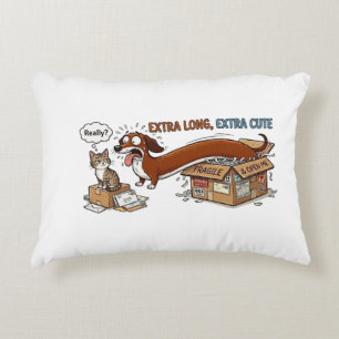Extra Long Extra Cute Dachshund Decorative Cushion
