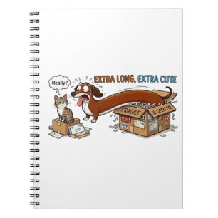 Extra Long Extra Cute Dachshund Notebook