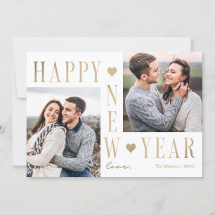 Extra Love Modern Happy New Year Photo Card