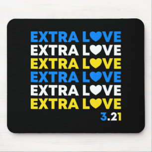 Extra Love World Down Syndrome Awareness Day March Mouse Mat