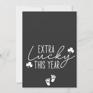 Extra Lucky This Year Pregnancy St Patrick Lucky Holiday Card