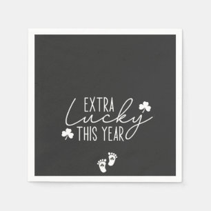 Extra Lucky This Year Pregnancy St Patrick Lucky  Napkin