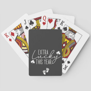 Extra Lucky This Year Pregnancy St Patrick Lucky Playing Cards