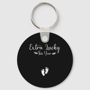 Extra Lucky This Year St Patricks Pregnancy Announ Key Ring