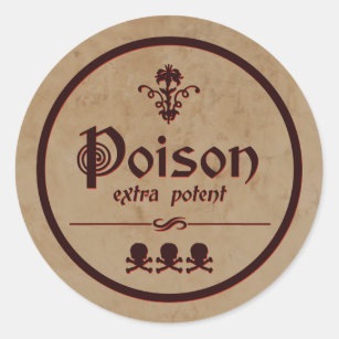 Extra Potent Poison   Halloween Label
