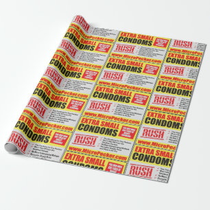 EXTRA SMALL CONDOMS WRAPPING PAPER
