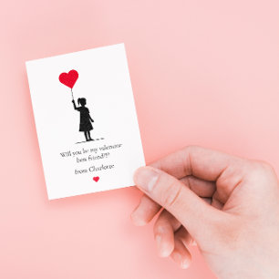 Extra small kids simple valentines  card