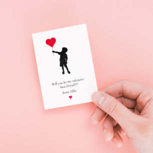 Extra small kids simple valentines  card