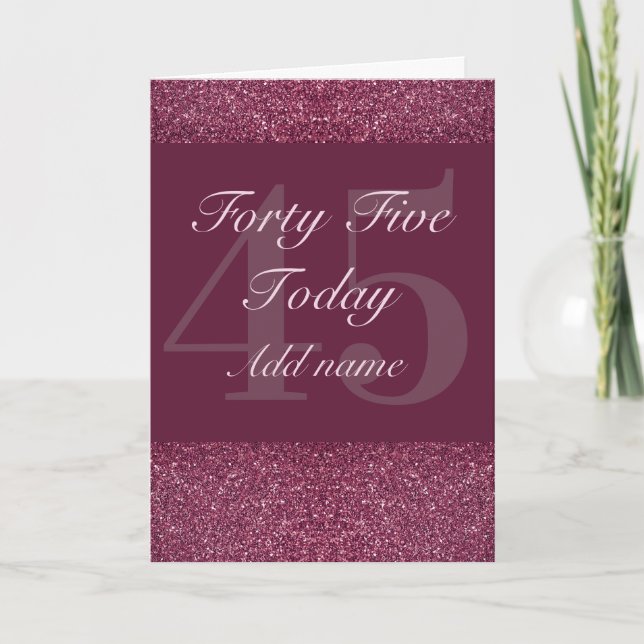 Extra special personalised birthday card 45th (Front)