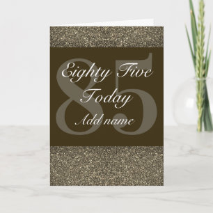 Extra special personalised birthday card 85th