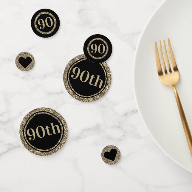 Extra Special stylish birthday confetti 90th (Group)