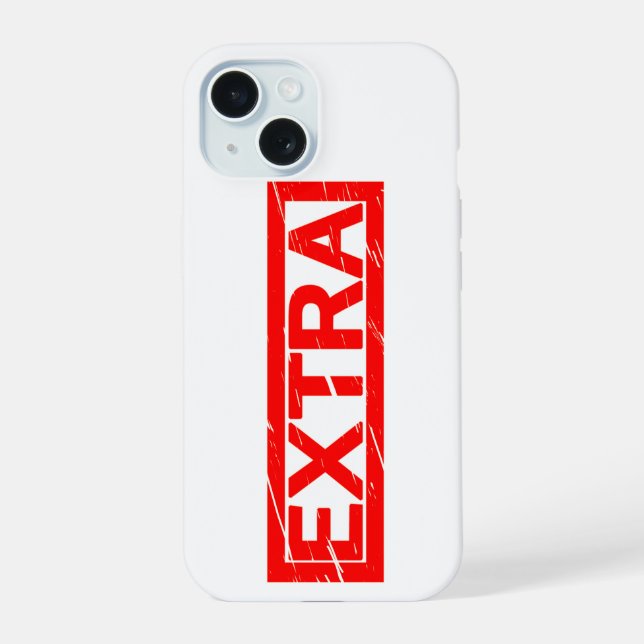 Extra Stamp iPhone 15 Case (Back)