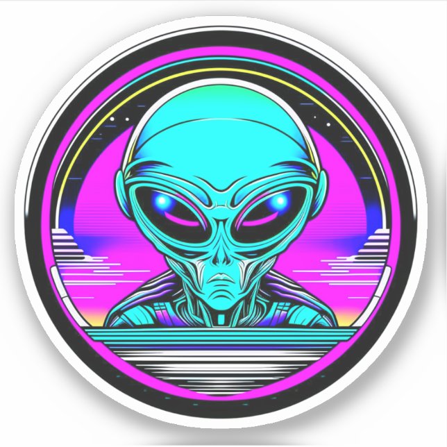 Extra Terrestrial Alien Flying a UFO (Front)
