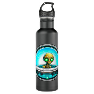 Extra Terrestrial Flying in a UFO   710 Ml Water Bottle