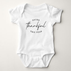 Extra Thankful This Year Pregnancy Announcement Baby Bodysuit