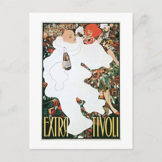 Extra Tivoli Vintage Wine Drink Ad Art Postcard (Front)