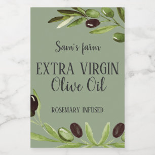 Extra Virgin Olive Oil Bottle Modern Product Label