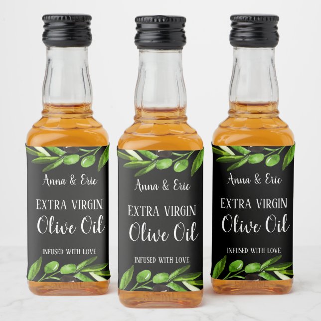 Extra Virgin Olive Oil Wedding Favour Bottle label (Bottles)