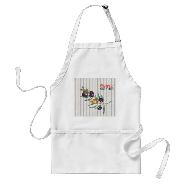 Extra Virgin Vibrant Mediterranean Olive Branch Standard Apron (Front)