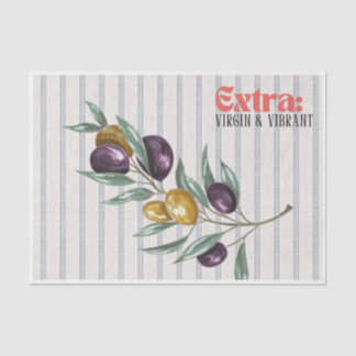 Extra Virgin Vibrant Mediterranean Olive Branch Tissue Paper