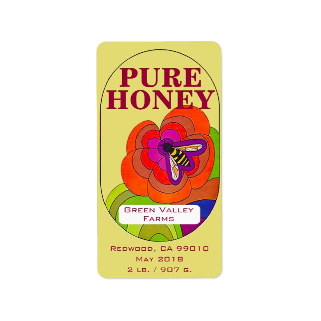 Extra White Honey Jar 2 lbs./907 g. Label (Front)
