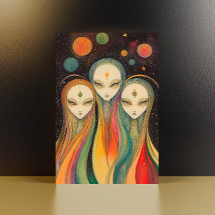 Extragalactic Energy Beings Light Entities Aliens Postcard