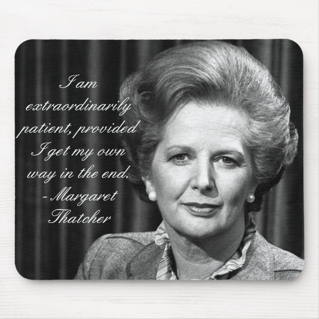 Extraordinarily patient - Mrs. Thatcher Mouse Mat (Front)