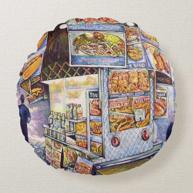 Extraordinary Artistic Workload Round Cushion (Front)