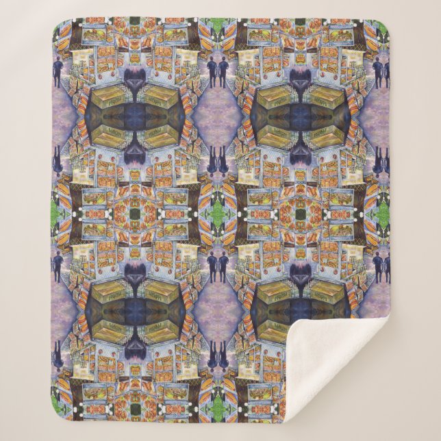 Extraordinary Artistic Workload Sherpa Blanket (Front)