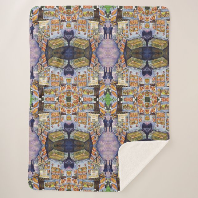 Extraordinary Artistic Workload Sherpa Blanket (Front)