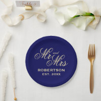 Extraordinary chic navy blue and cream wedding