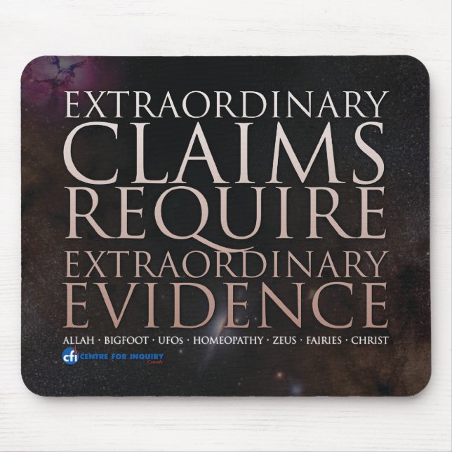 Extraordinary Claims Mouspad Mouse Mat (Front)