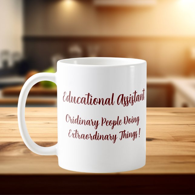 EXTRAORDINARY EDUCATIONAL Assistant Berry Text Coffee Mug (Creator Uploaded)