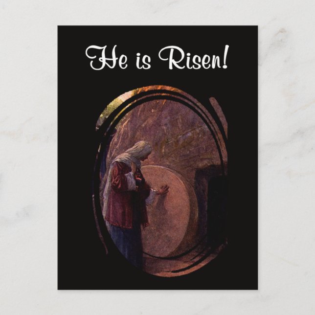 Extraordinary Mary Magdalene at Jesus' Empty Tomb Postcard (Front)