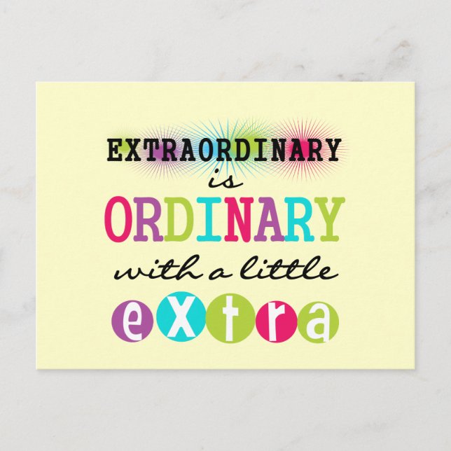 Extraordinary Postcard (Front)