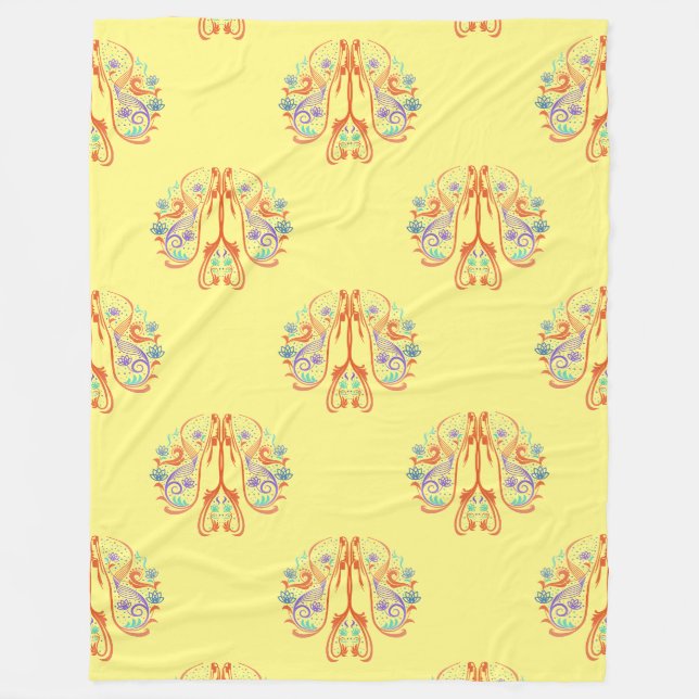 Extraordinary Spiritual Symbol Pattern 6 Fleece Blanket (Front)