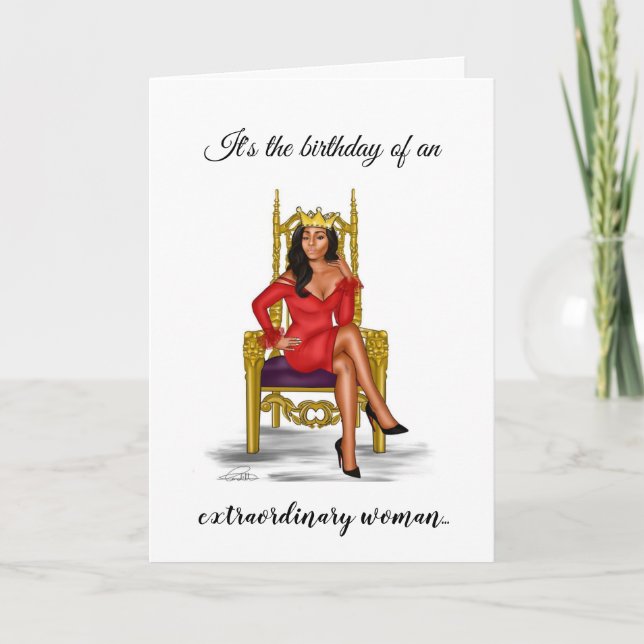Extraordinary woman card (Front)