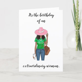 Extraordinary woman card