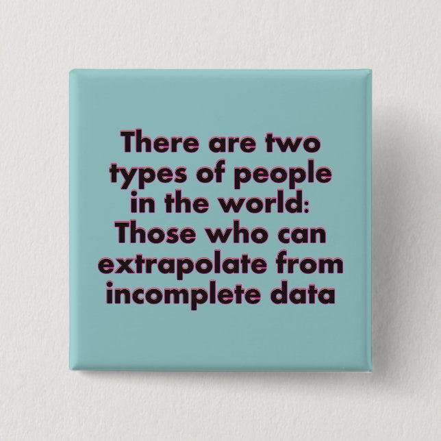 Extrapolate This... 15 Cm Square Badge (Front)