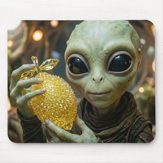 Extraterrestrial Alien and Crystalline Lemon   Mouse Mat (Front)