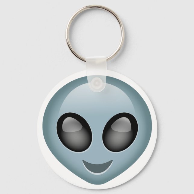Extraterrestrial Alien Emoji Key Ring (Front)