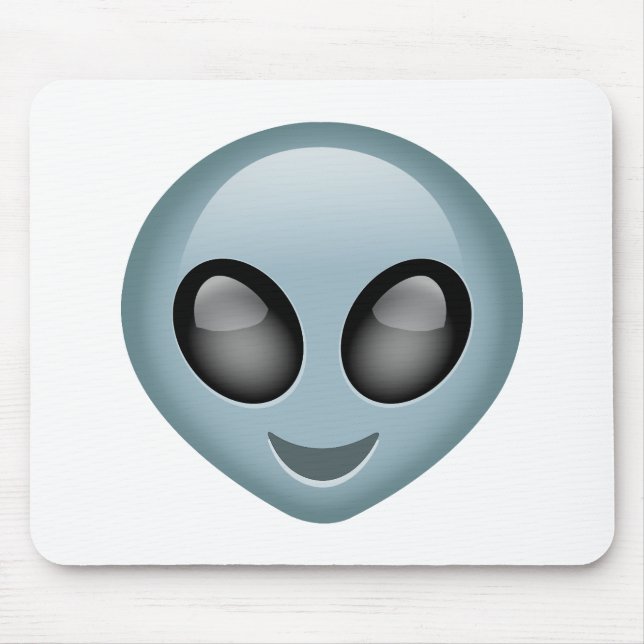 Extraterrestrial Alien Emoji Mouse Mat (Front)