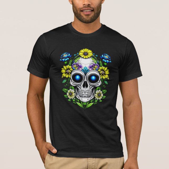 Extraterrestrial Alien Sugar Skulls T-Shirt (Front)