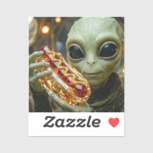 Extraterrestrial Alien with Crystalline Hotdog