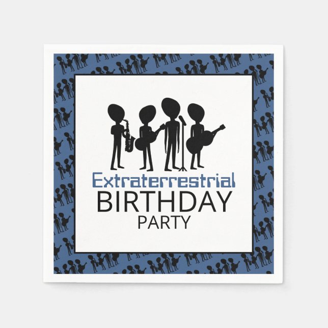 Extraterrestrial Band, Birthday Napkin (Front)